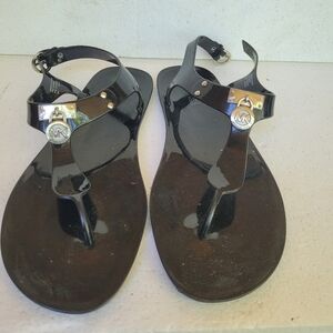 Michael Kors Plate Jelly Thong Sandals